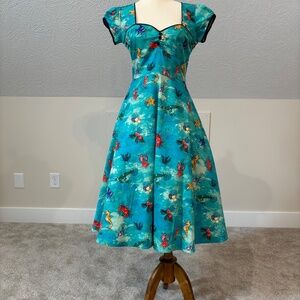 NWT! Lindy Bop Bella Dress in Seahorse Print XS